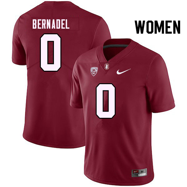 Women #0 Gaethan Bernadel Stanford Cardinal College Football Jerseys Stitched Sale-Cardinal